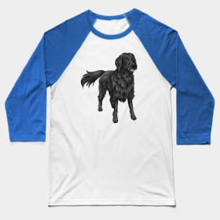 Flat Coated Retriever Dog Baseball T-Shirt